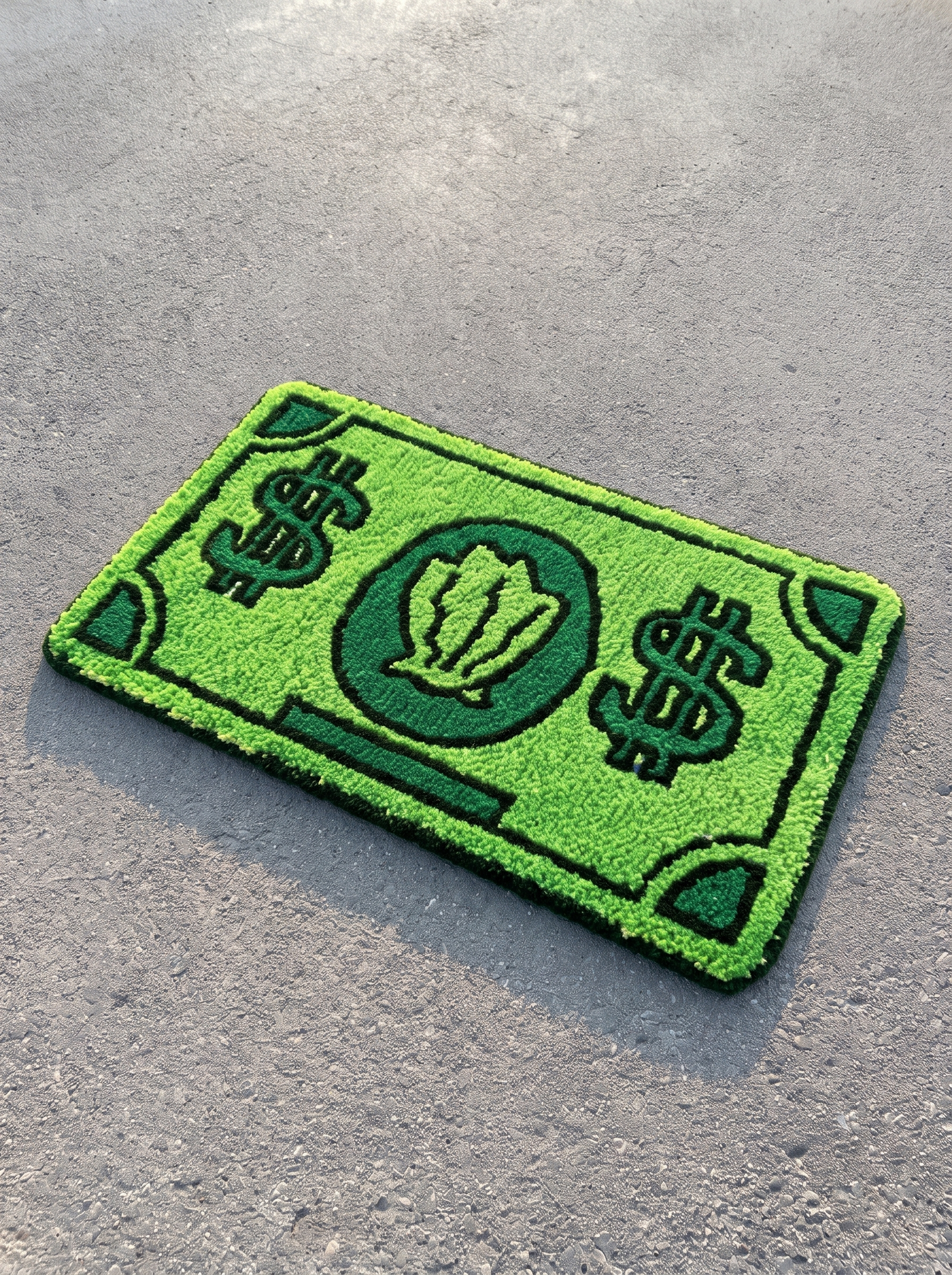 Tapete Billete de Dólar — Alfombra de Peluche