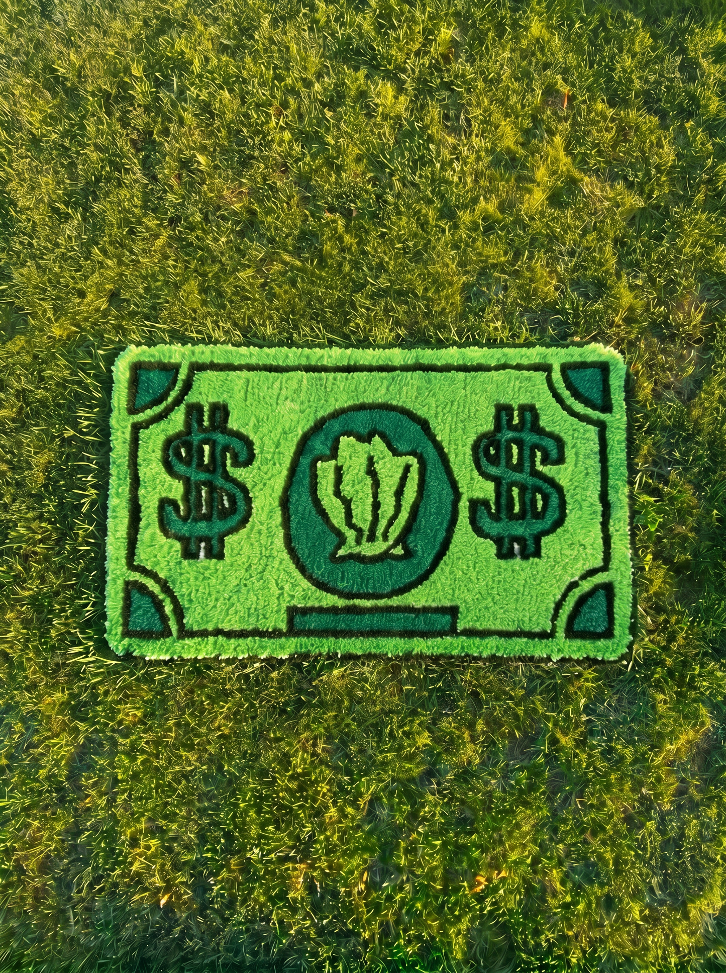 Tapete Billete de Dólar — Alfombra de Peluche